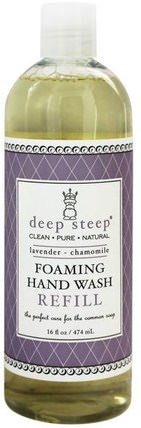 Foaming Hand Wash, Refill, Lavender - Chamomile, 16 fl oz (474 ml) by Deep Steep, 洗澡，美容，肥皂，筆芯 HK 香港