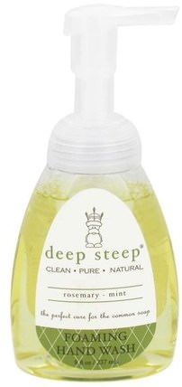 Foaming Hand Wash, Rosemary - Mint, 8 fl oz (237ml) by Deep Steep, 洗澡，美容，肥皂，泡沫肥皂 HK 香港