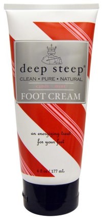 Foot Cream, Candy - Mint, 6 fl oz (177 ml) by Deep Steep, 洗澡，美容，腳部護理，霜足 HK 香港