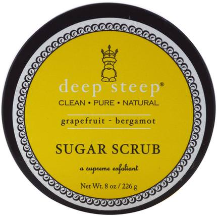 Sugar Scrub, Grapefruit - Bergamot, 8 oz (226 g) by Deep Steep, 洗澡，美容，身體磨砂 HK 香港