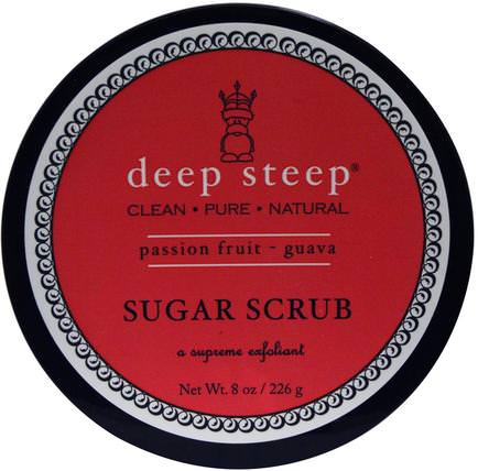 Sugar Scrub, Passion Fruit Guava, 8 oz (226 g) by Deep Steep, 洗澡，美容，身體磨砂 HK 香港