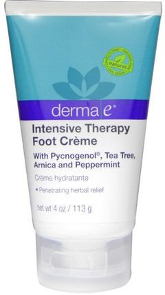 Intensive Therapy Foot Cream, 4 oz (113 g) by Derma E, 洗澡，美容，膏霜腳 HK 香港