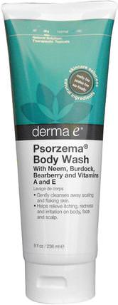 Psorzema Body Wash, 8 fl oz (236 ml) by Derma E, 洗澡，美容，牛皮癬和濕疹，牛皮癬 HK 香港