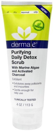 Purifying Daily Detox Scrub, 4 oz (113 g) by Derma E, 美容，面部護理，潔面乳，皮膚類型中性至乾性皮膚 HK 香港
