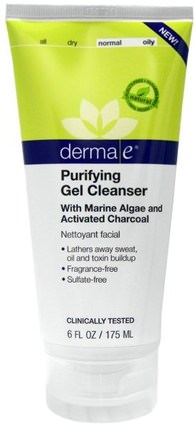 Purifying Gel Cleanser, 6 fl oz (175 ml) by Derma E, 美容，面部護理，潔面乳，皮膚類型中性至乾性皮膚 HK 香港