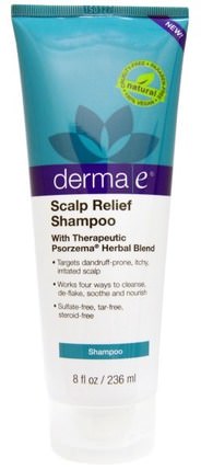 Scalp Relief Shampoo, 8 fl oz (236 ml) by Derma E, 洗澡，美容，洗髮水，水楊酸 HK 香港