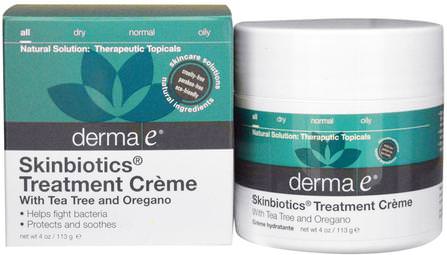 Skinbiotics Treatment Cream, 4 oz (113 g) by Derma E, 美容，面部護理，面霜，乳液，皮膚 HK 香港