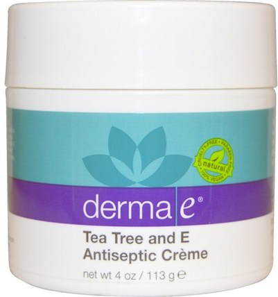 Tea Tree and E Antiseptic Creme, 4 oz (113 g) by Derma E, 健康，皮膚，維生素E油霜 HK 香港