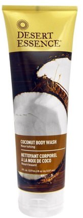 Coconut Body Wash, 8 fl oz (237 ml) by Desert Essence, 洗澡，美容，沐浴露 HK 香港