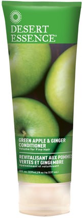 Conditioner, Green Apple & Ginger, 8 fl oz (237 ml) by Desert Essence, 洗澡，美容，護髮素，頭髮，頭皮，洗髮水，護髮素 HK 香港