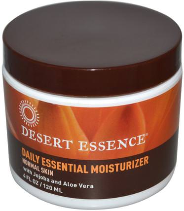 Daily Essential Moisturizer, 4 fl oz (120 ml) by Desert Essence, 美容，面部護理，面霜，乳液，健康，皮膚 HK 香港