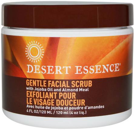 Gentle Facial Scrub, 4 fl oz (120 ml) by Desert Essence, 美容，面部護理，洗面奶，健康，皮膚 HK 香港