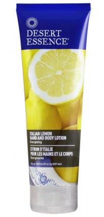 Hand and Body Lotion, Italian Lemon, 8 fl oz (237 ml) by Desert Essence, 洗澡，美容，潤膚露 HK 香港