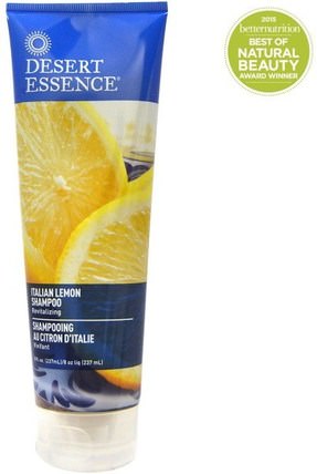 Italian Lemon Shampoo, Revitalizing, 8 fl oz (237 ml) by Desert Essence, 洗澡，美容，洗髮水，頭髮，頭皮，護髮素 HK 香港