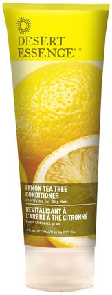 Lemon Tea Tree Conditioner, 8 fl oz (237 ml) by Desert Essence, 洗澡，美容，護髮素，頭髮，頭皮，洗髮水，護髮素 HK 香港