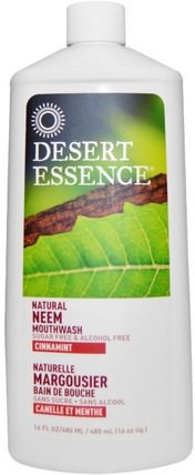 Natural Neem Mouthwash, Cinnamint, 16 fl oz (480 ml) by Desert Essence, 洗澡，美容，口腔牙齒護理，漱口水 HK 香港