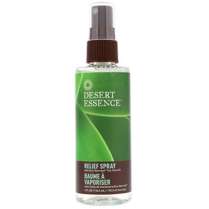Relief Spray, 4 fl oz (120 ml) by Desert Essence, 健康，皮膚，香薰精油，茶樹精油 HK 香港