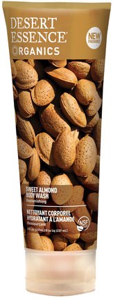 Sweet Almond Body Wash, Replenishing, 8 fl oz (237 ml) by Desert Essence, 洗澡，美容，沐浴露 HK 香港
