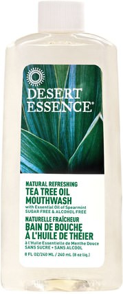 Tea Tree Oil Mouthwash, 8 fl oz (240 ml) by Desert Essence, 洗澡，美容，口腔牙齒護理，漱口水 HK 香港