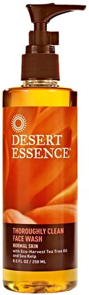 Thoroughly Clean Face Wash, Normal Skin, 8.5 fl oz (250 ml) by Desert Essence, 美容，面部護理，洗面奶，健康，皮膚 HK 香港