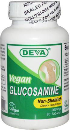 Vegan, Glucosamine, Non-Shellfish, 500 mg, 90 Tablets by Deva, 健康 HK 香港