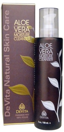 Aloe Vera Moisture Cleanser, 5 oz (150 ml) by DeVita, 美容，面部護理，皮膚類型抗衰老皮膚 HK 香港