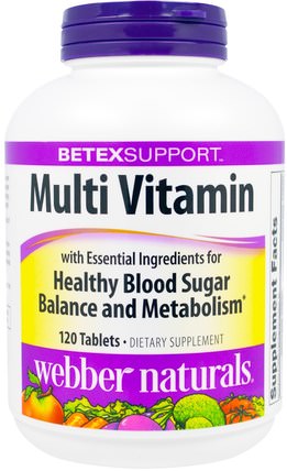 Diabetex Muti Vitamin, 120 Tablets by Diabetex, 維生素，多種維生素，血糖支持 HK 香港
