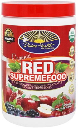 Organic Red SupremeFood, 6.30 oz (180 g) by Divine Health, 補充劑，超級食品，orac抗氧化劑 HK 香港