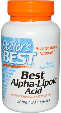 Best Alpha Lipoic Acid, 150 mg, 120 Capsules by Doctors Best, 補充劑，抗氧化劑，α硫辛酸，α硫辛酸150毫克 HK 香港