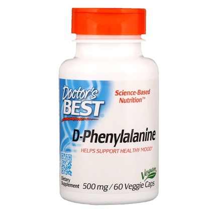 Best D-Phenylalanine, 500 mg, 60 Veggie Caps by Doctors Best, 補充劑，氨基酸，d-苯丙氨酸 HK 香港