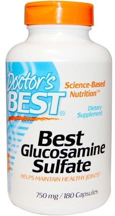 Best Glucosamine Sulfate, 750 mg, 180 Capsules by Doctors Best, 補充劑，氨基葡萄糖 HK 香港