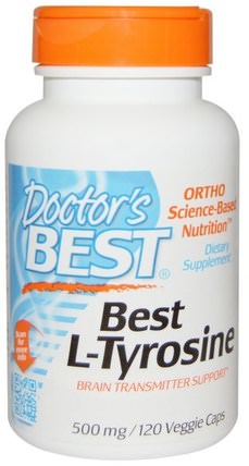 Best L-Tyrosine, 500 mg, 120 Veggie Caps by Doctors Best, 補充劑，氨基酸，酪氨酸 HK 香港
