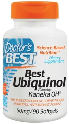 Ubiquinol, Featuring Kanekas QH, 50 mg, 90 Softgels by Doctors Best, 補充劑，抗氧化劑，泛醇qh，泛醇coq10 050 mg HK 香港