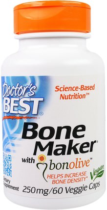 Bone Maker with Bonolive, 250 mg, 60 Veggie Caps by Doctors Best, 健康 HK 香港
