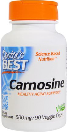 Carnosine, 500 mg, 90 Veggie Caps by Doctors Best, 補充劑，氨基酸，l肌肽 HK 香港