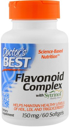 Flavonoid Complex with Sytrinol, 60 Softgels by Doctors Best, 補充劑，植物甾醇，膽固醇支持，sytrinol HK 香港