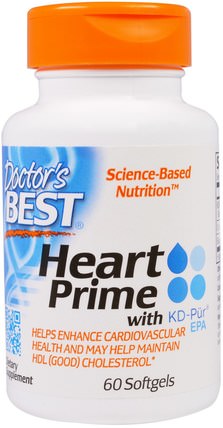 Heart Prime with KD-Pr EPA, 60 Softgels by Doctors Best, 補充劑，輔酶q10，coq10 HK 香港