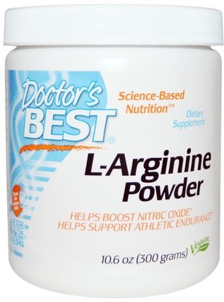 L-Arginine Powder, 10.6 oz (300 g) by Doctors Best, 補充劑，氨基酸，精氨酸，精氨酸粉末 HK 香港