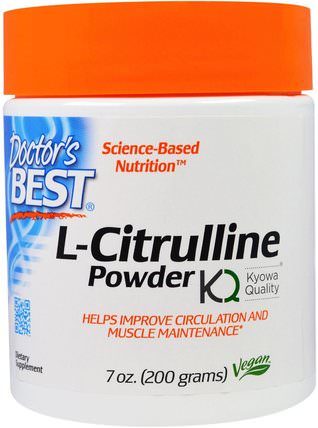L-Citrulline Powder, 7 oz (200 g) by Doctors Best, 補充劑，氨基酸，瓜氨酸 HK 香港