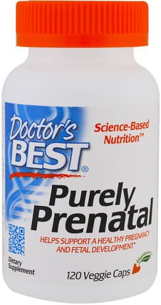 Purely Prenatal, 120 Veggie Caps by Doctors Best, 補品，健康，女性 HK 香港