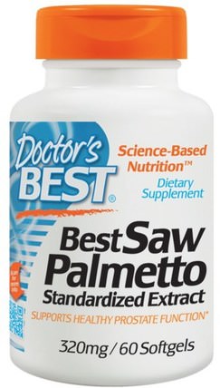 Saw Palmetto, Standardized Extract with Euromed, 320 mg, 60 Softgels by Doctors Best, 健康，男人 HK 香港