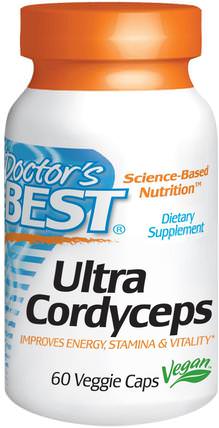 Ultra Cordyceps, 60 Veggie Caps by Doctors Best, 補充劑，藥用蘑菇，冬蟲夏草蘑菇，蘑菇膠囊 HK 香港