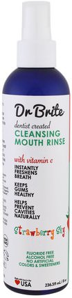 Cleansing Mouth Rinse for Kids, Strawberry Sky, 8 oz (236.59 ml) by Dr. Brite, 健康，口乾，口腔牙齒護理 HK 香港
