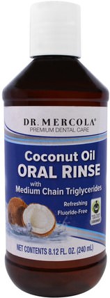 Coconut Oil Oral Rinse, 8.12 fl oz (240 ml) by Dr. Mercola, 洗澡，美容，口腔牙齒護理，漱口水 HK 香港