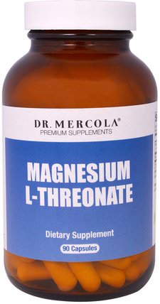 Magnesium L-Threonate, 90 Capsules by Dr. Mercola, 補品，礦物質，鎂 HK 香港