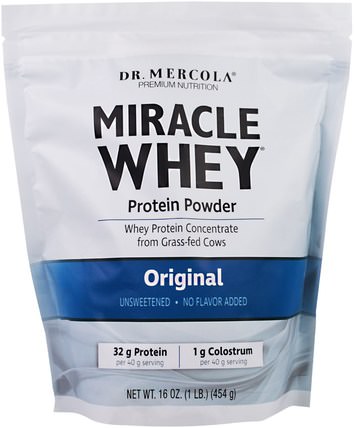 Miracle Whey Protein Powder, Original, 16 oz (454 g) by Dr. Mercola, 健康 HK 香港