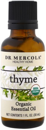 Organic Essential Oil, Thyme, 1 oz (30 ml) by Dr. Mercola, 沐浴，美容，香薰精油，百里香油 HK 香港
