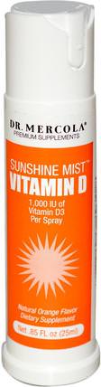 Sunshine Mist, Vitamin D, Natural Orange Flavor.85 fl oz (25 ml) by Dr. Mercola, 健康 HK 香港