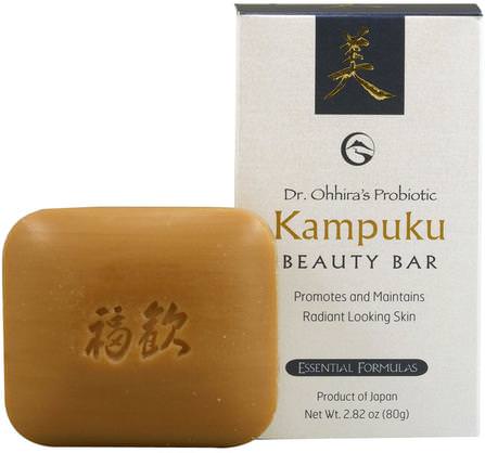 Essential Formulas Probiotic, Kampuku Beauty Bar, 2.82 oz (80 g) by Dr. Ohhiras, 洗澡，美容，肥皂 HK 香港