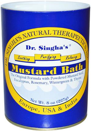 Mustard Bath, 8 oz (227 g) by Dr. Singhas, 洗澡，美容，泥浴面膜 HK 香港